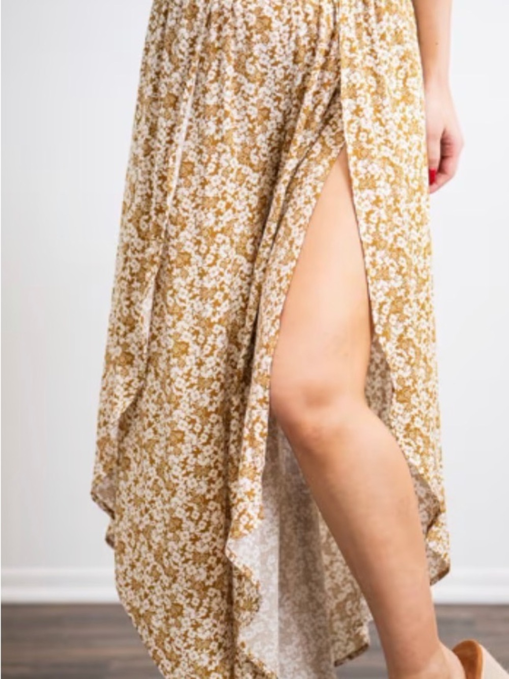 Sozy Floral Clementine Pants in Mustard